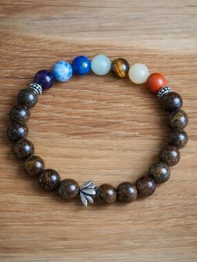 Chakra Stretch Bracelet, Hand Crafted